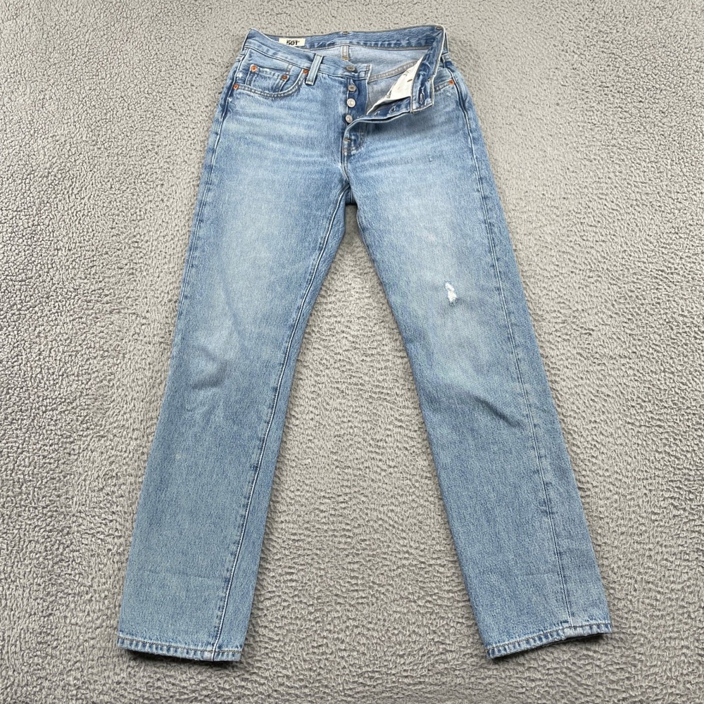 Levi's Faded Light Blue Straight Leg Jeans